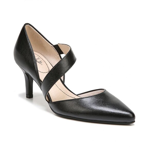 Lifestride Shoes - NWT Lifestride Womens Faux Leather Suki Pumps 1042792-75945 Black 7W